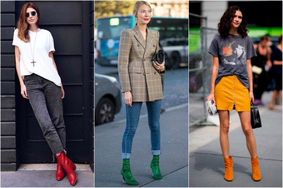 looks com botas coloridas