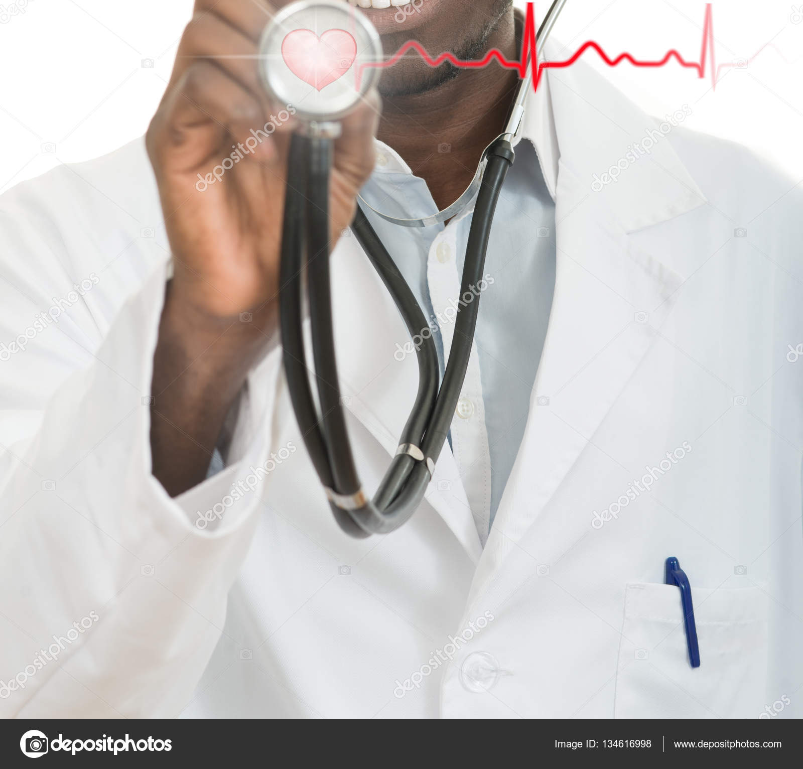 depositphotos 134616998 stock photo black doctor man with stethoscope